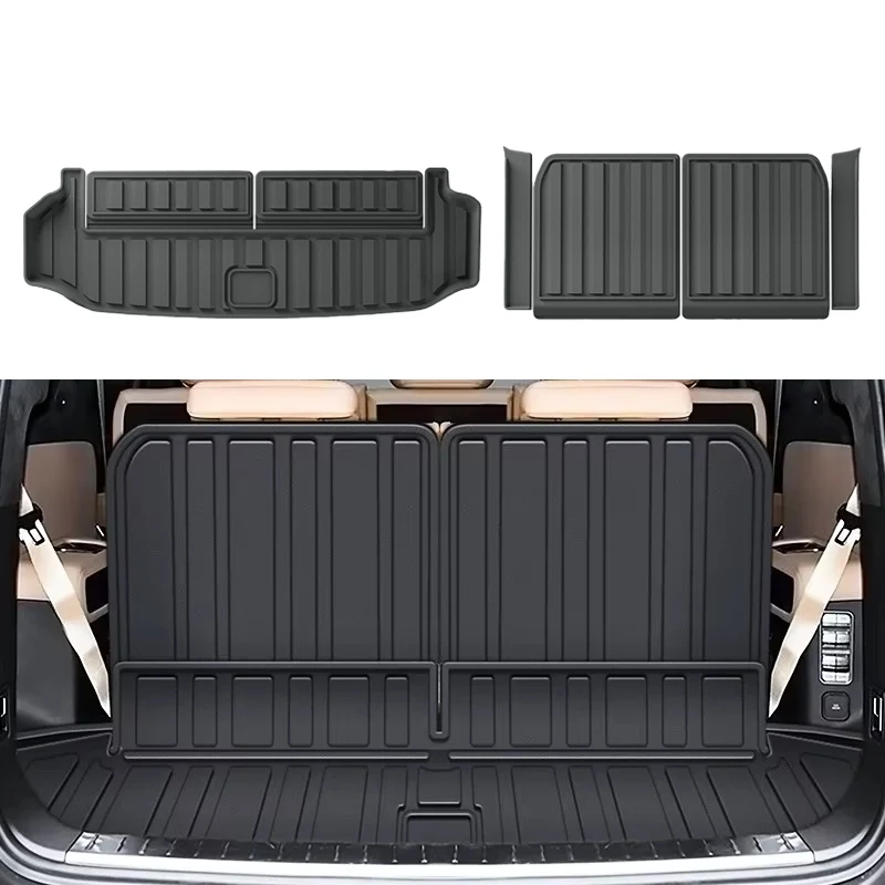 BYD 포뮬러 레오파드 8 2025 2026 6/7인승 TPE 바닥 매트 및 트렁크 매트, 모든 날씨용 부트 라이너 등받이 매트 헤비 듀티 패드