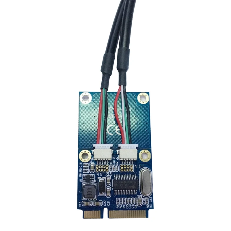 

Mini PCI-E на двойной 5-контактный 2-портовый USB-адаптер, Mini PCI для Express на 5-контактный 2-портовый женский USB2.0 карты