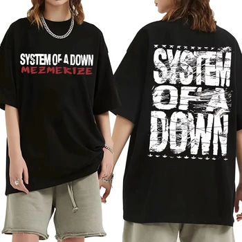 Rock Band System of A Down Mezmerize T Shirts Men Women Vintage Alternative Metal Music T-shirts Men's Fashion Oversized Tshirt 1