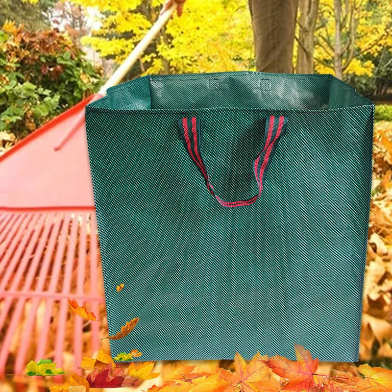 125/270L Reusable Garden Bag Large Capacity Leaf Sack Light Trash Can Harvest Clippings Straw Bags Waste Container Storage Bag garden waste bag