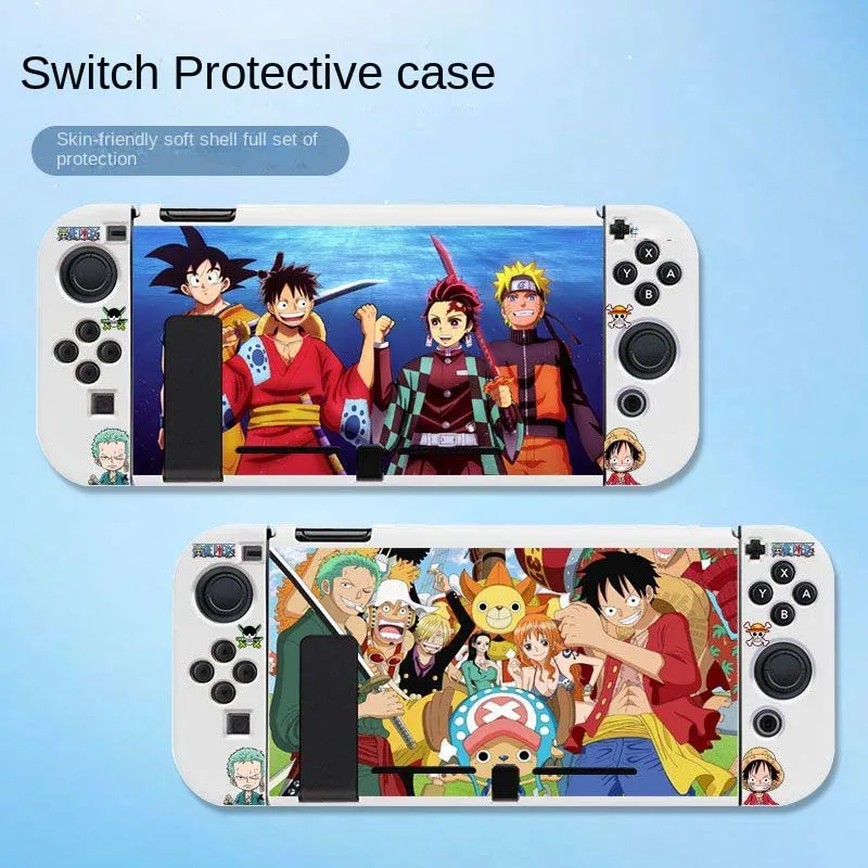 

One Piece Nintendo Switch Protective Shell Animation Printing Multiple Color Options Oled Silicone Protective Case Ns Soft Cover