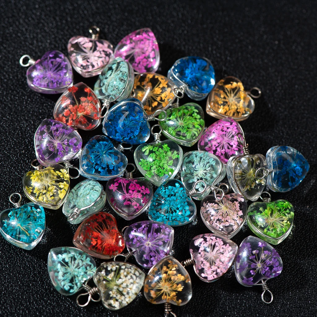 Kleine Liebe Gypsophila Blume Glasperlen Ohrringe Halskette Armband Zubehör Großhandel z047 – Detail 14