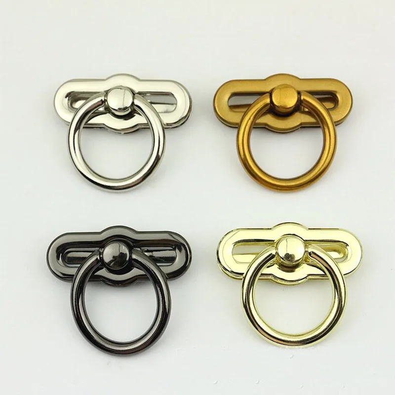 10pcs Fashion Metal O Ring Turn Lock Durable Lock Clasp for DIY Handbag Bag Purse Luggage Hardware Closure Bag Parts Accessories