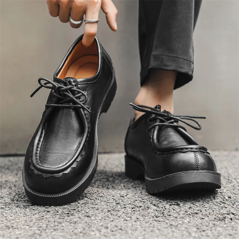 Casual Shoes Men 2024 Retro Brand Comfortable Fashion Shoes Men Leather