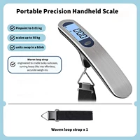 110lb/50kg Portable Electronic Scale Digital LCD Display Electronic Luggage Hanging Suitcase Travel Weighs Baggage Scale