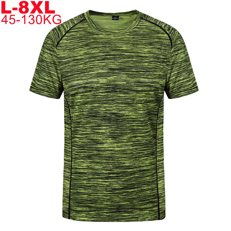 

Plus Size L 6xl 7xl 8xl T Shirt Men's Simple Quick-drying Breathable Tshirt Summer Slim Sporting Clothing Short Sleeve Tee Tops