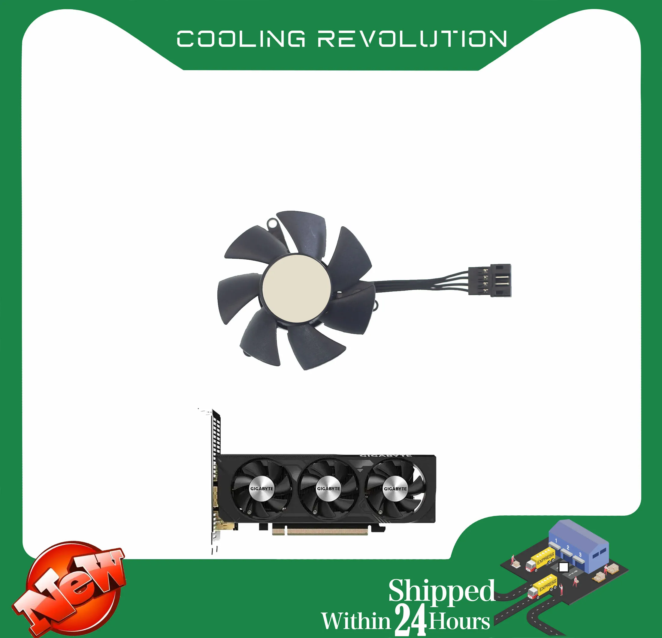 Ventola Per Scheda Grafica 46Mm Ga51S2H Dc12V 0.18A Per Ventola Gigabyte Geforce Rtx 4060 Oc A Basso Profilo