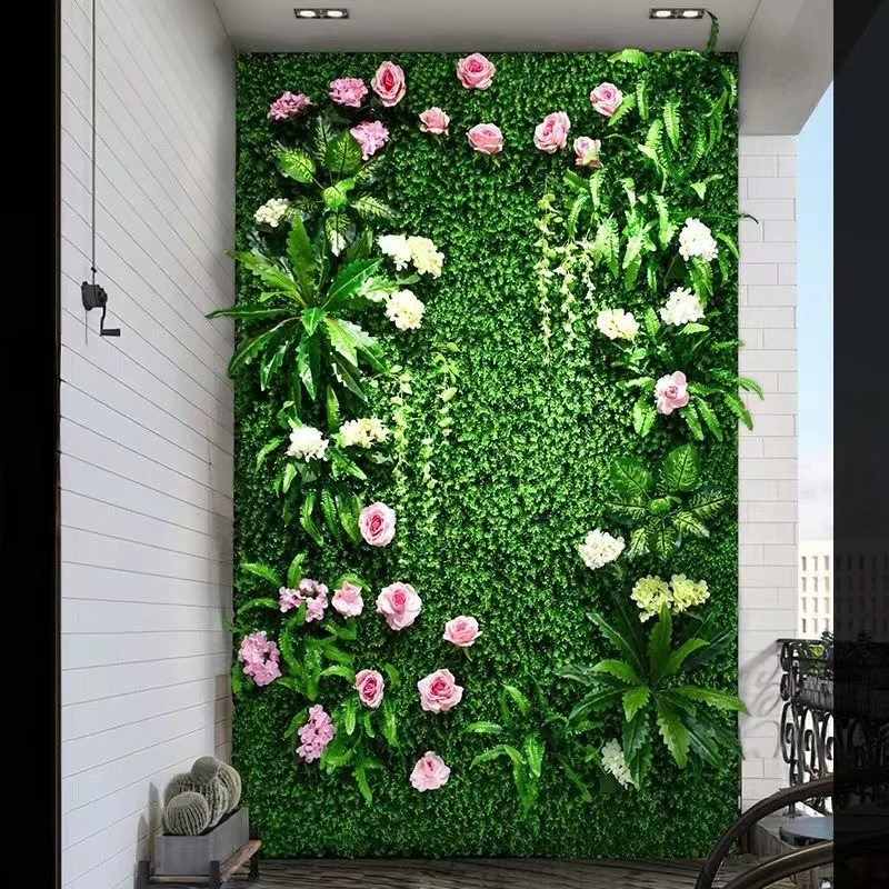 New 40cm*120cm Artificial Plants Grass Wall Panel Lawn Faux Fake Grass Moss Suitable Wedding Decoration Lawn