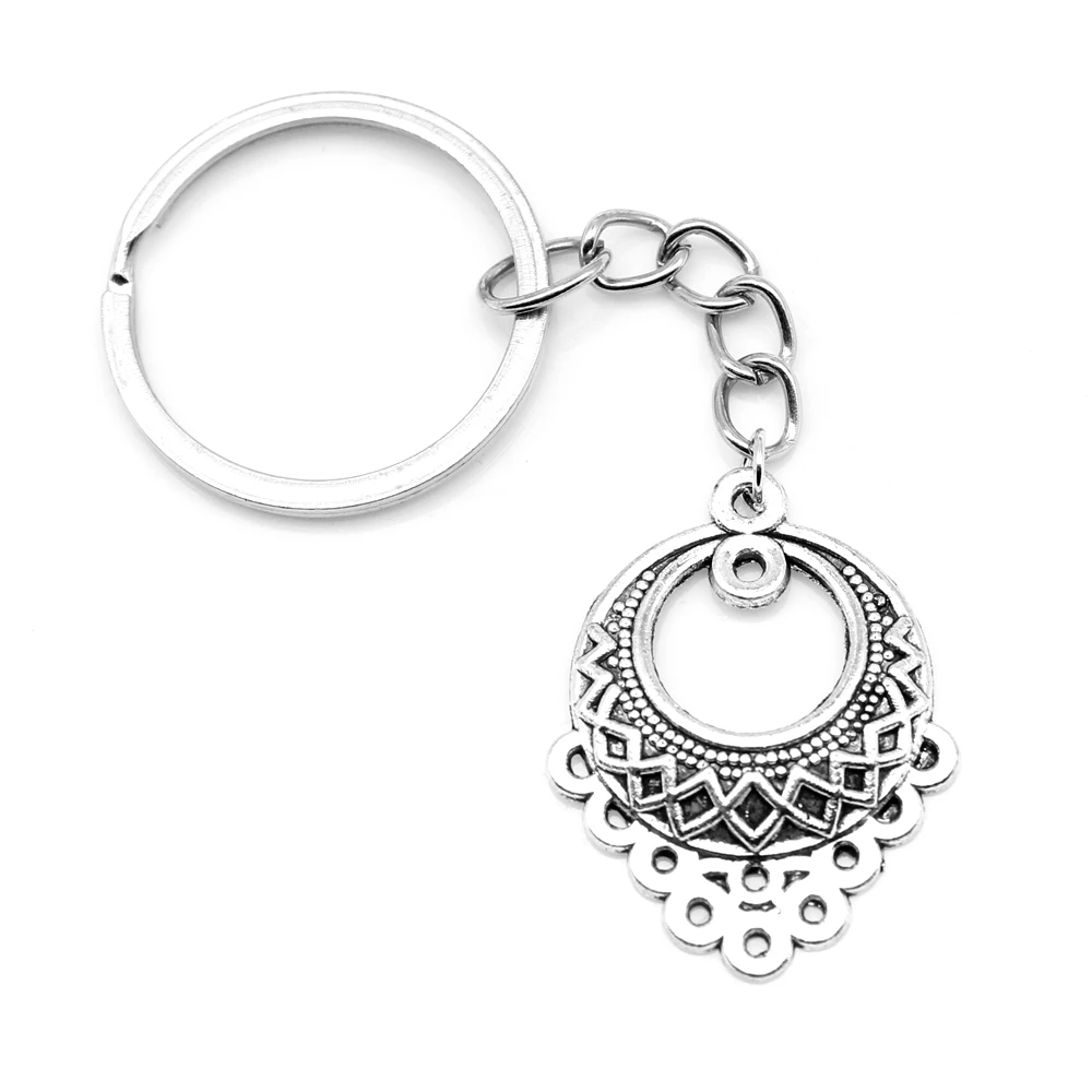 

1 Piece Round Diy Keyring Cute Jewelry 26x33mm