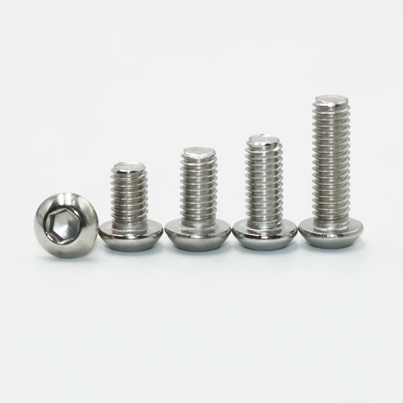 Stainless Steel Screw Hex Socket Screw Nut Washer M2 M3 M4 M5 M6 Hexagon Metric Thread Machine Allen Bolt Assortment Kit