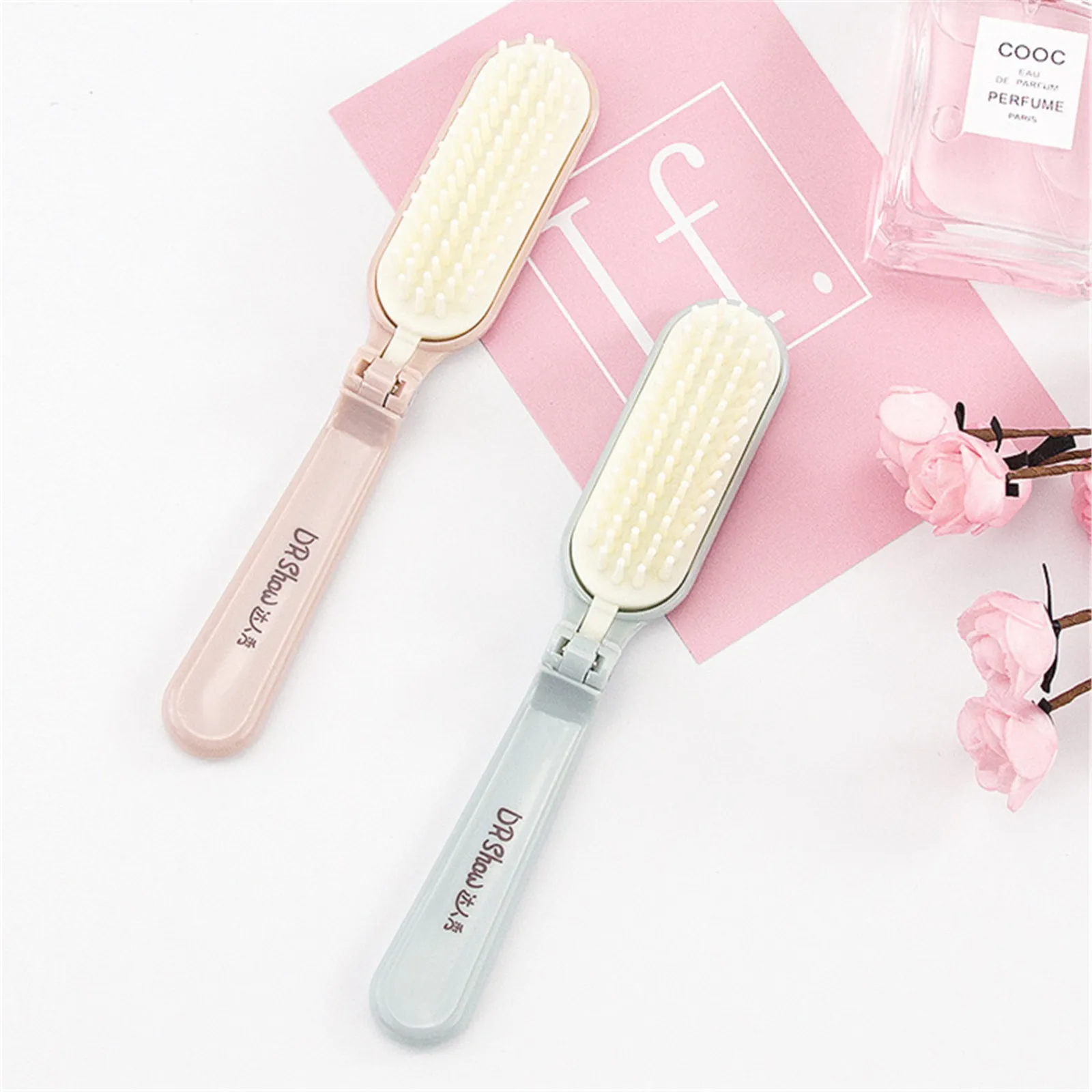 1Pc Foldable Hair Comb Portable Detangling Hair Brush Hair Brush Anti Static Head Massager Travel Combs Hair Styling Accessories