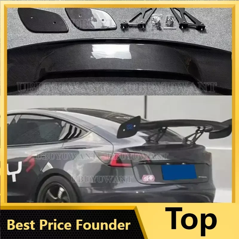 

Для Tesla Model 3 / Model Y ABS Пластиковый материал Неокрашенный задняя крыша GT спойлер крыло багажник крышка багажника