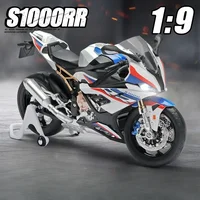 Big Size Diecast Alloy 1:9 Scale BMW S1000RR Motorcycle Model Sound Light Collective Metal Motorbike Toys Kids Boys Toy Gift 2