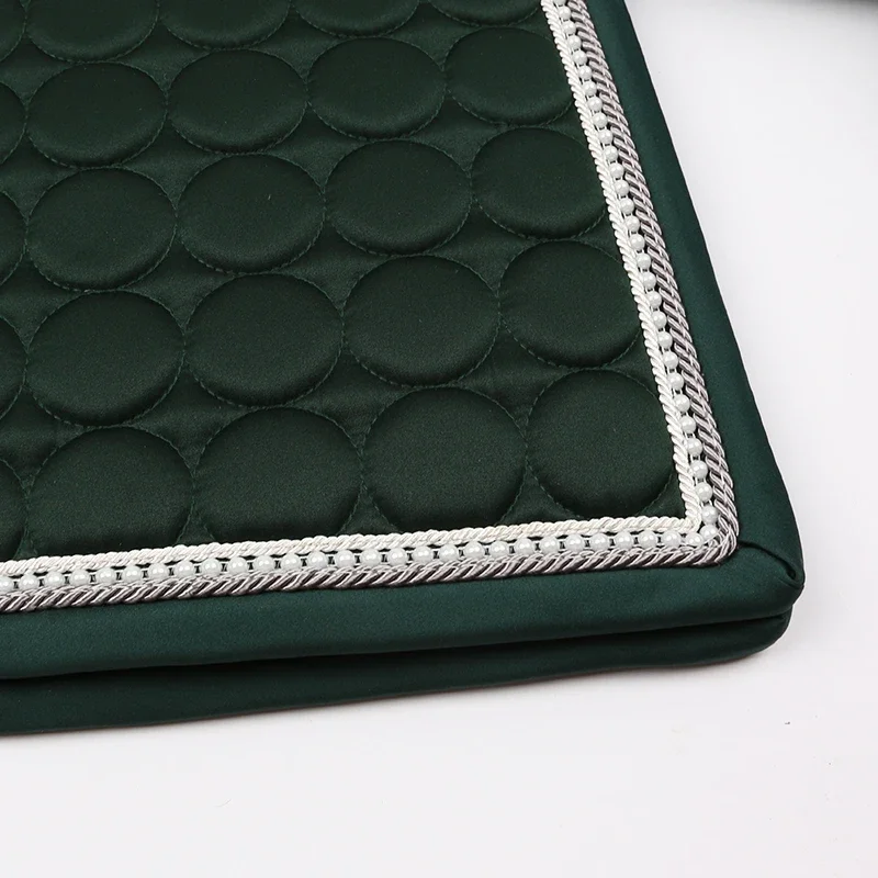 High Quality Horse Riding Products Matching Saddle Pads Set Hunter Green Equestrian Equine Saddle Clothes Ear Bonnet Polo Wraps