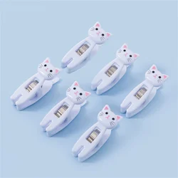 Whimsical Cartoon Cat Multipurpose Clips - Set of 6 (White)