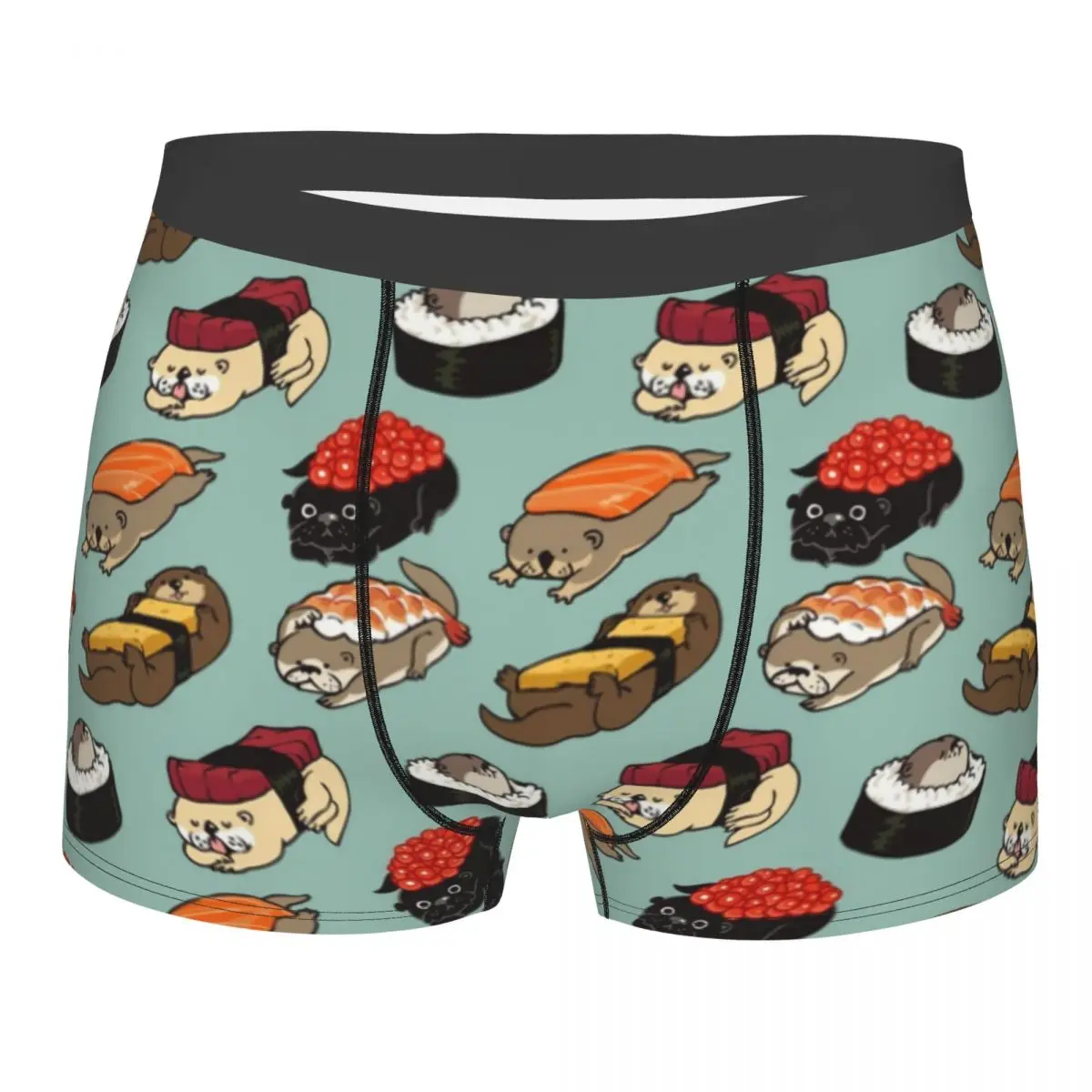 Male Sexy Sushi Otter Underwear Boxer Briefs Men Breathbale Shorts  Underpants