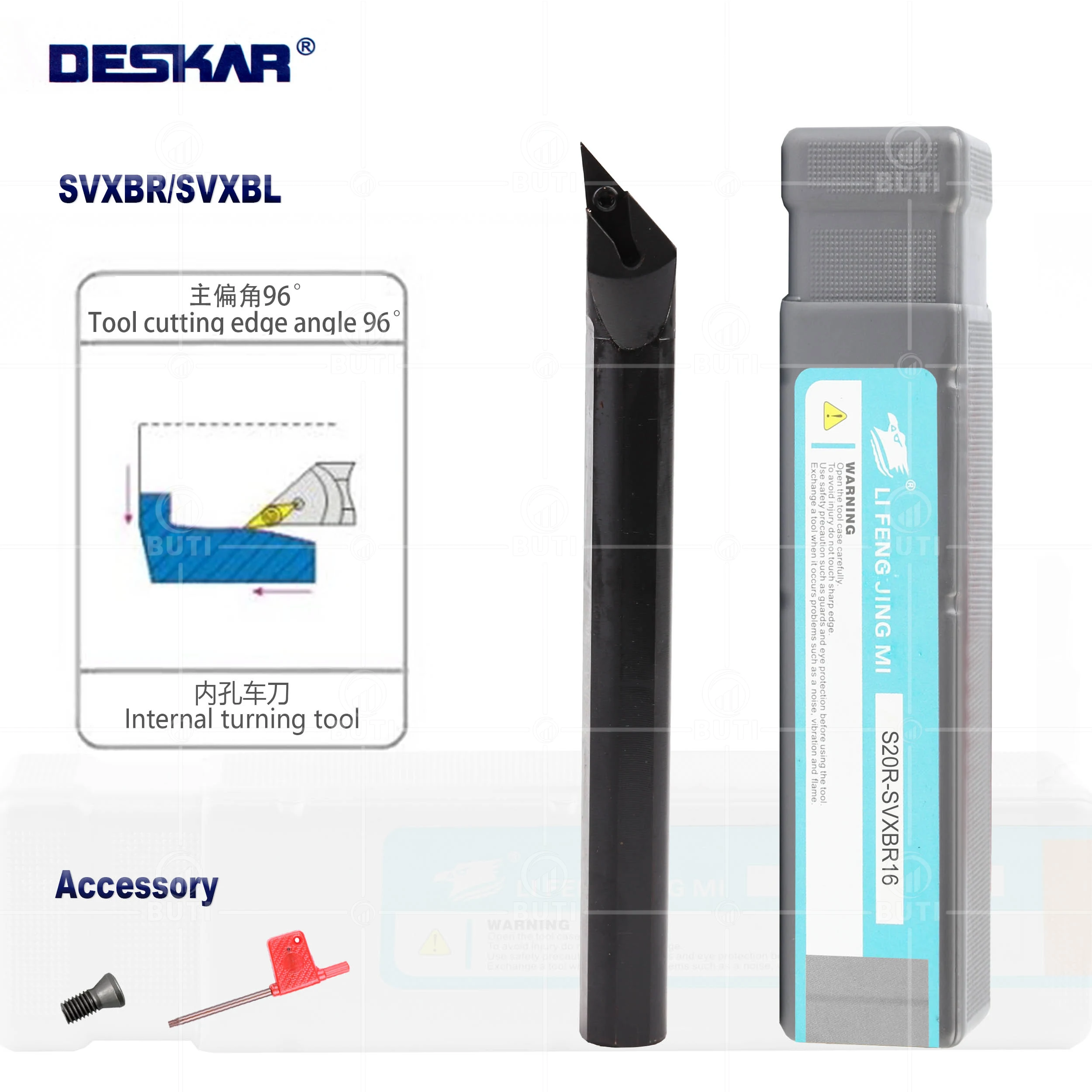 

DESKAR 100% Original S16Q/S20R-SVXBR11 S20R/S25S-SVXBR16 CNC Lathe Tools Internal Turning Tool Holder SVXBR/L Turning Tool Arbor