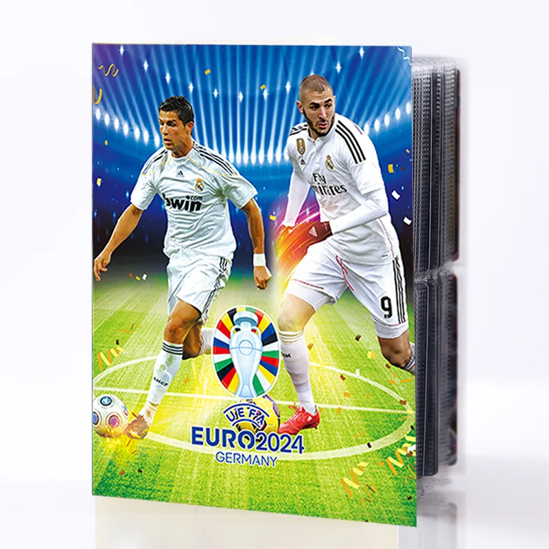 

Football Star 240 Pcs Collection Cards Album Book Map European Cup Messi Neymar Binder Notebook Protection Booklet Cards Holder