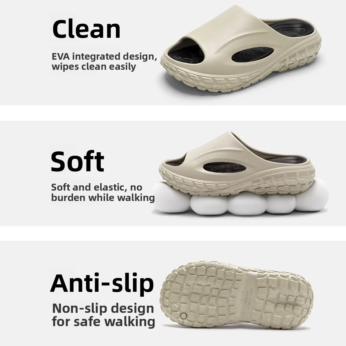 Men's Summer Outdoor Thi Bot Slip-resistant Sports Sle Slippers Anti-odor Home Indoor And Outdoor Wear EVA Material