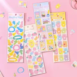 Streamer Series Sticker Hand Account Retro Bear Material Ribbon Ribbon Sticker Account Sticker Hand O3p5