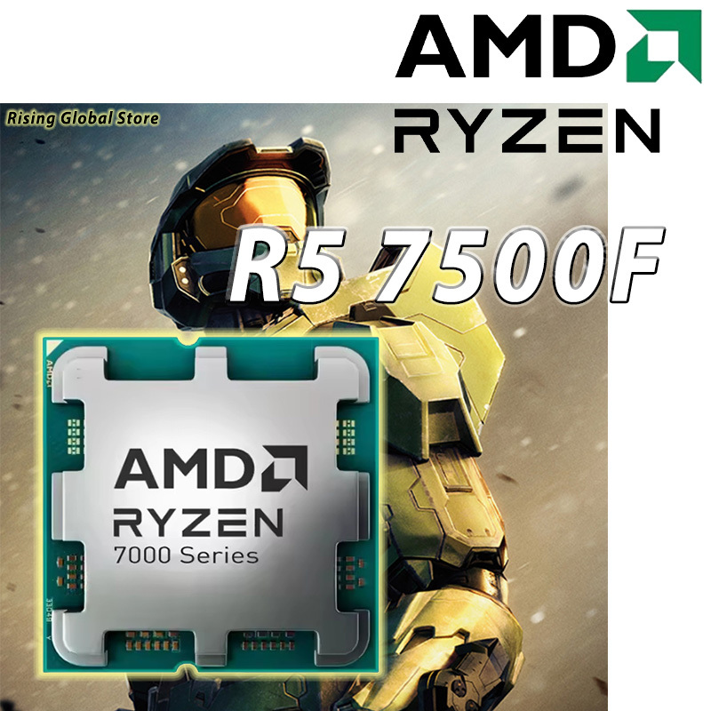 NEW AMD Ryzen 5 7500F AM5 Processor R5 7500F 3.7GHz 6-Core 12-Thread L3=32M 100-000000597 but without coole