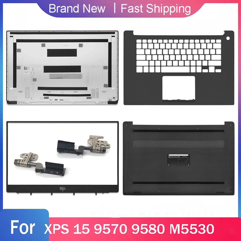 Nuova Custodia Base Inferiore Per Dell Xps 15 9570 9580 M5530 Laptop Lcd Cover Posteriore Superiore Cerniere Lunetta Anteriore Poggiapolsi Coperchio P