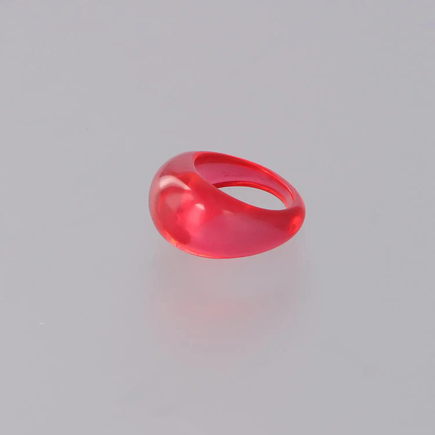 Korean Colorful Acrylic Vintage Round Rings - Bold Fashion Jewelry