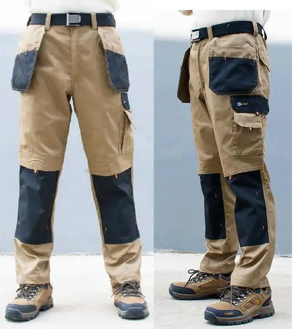 Men's MultiPocket Cargo Pants Outdoor Work Pants WearResistant Pants Worker's Trousers With