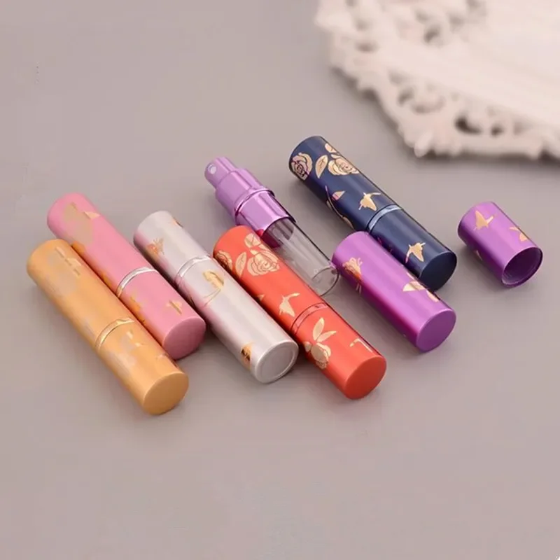 Elegant 10ml Refillable Glass Perfume Bottle with Metal Atomizer