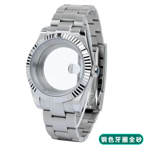For Datejust Oyster Watch Case 36mm 39mm Stainless Steel Bracelet Strap Black silver Bezel Glass NH35 NH36 Movement Accessories - Image 7
