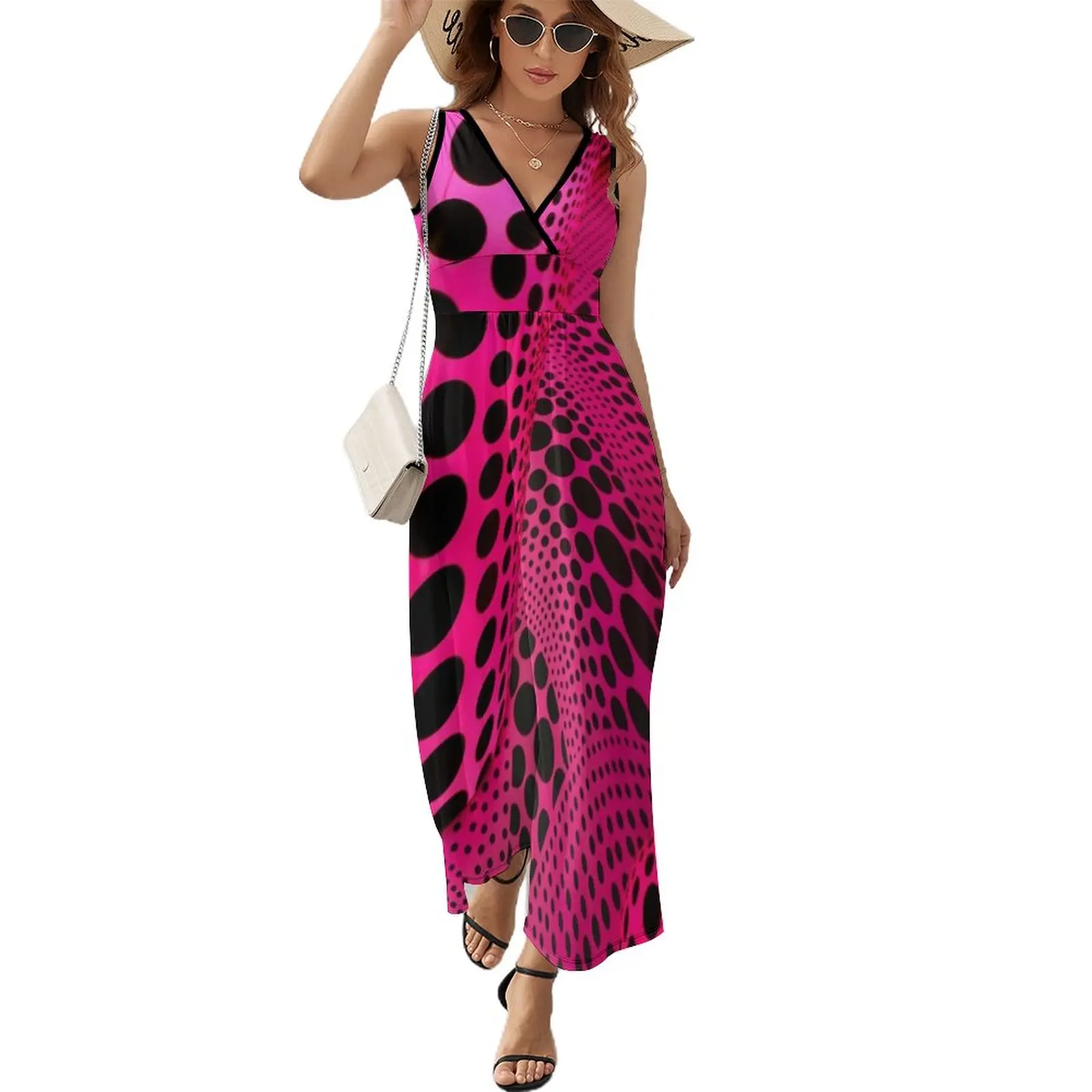 

Женское длинное пляжное платье без рукавов