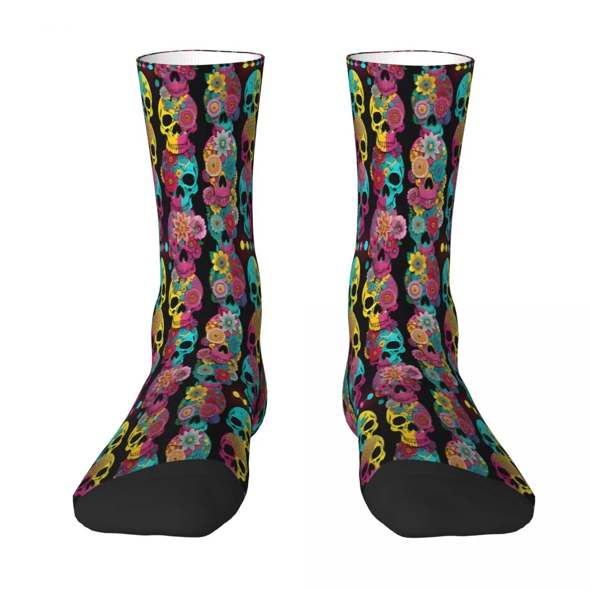 

Skulls 41 Trippy Cranium Pattern Sock Socks Men Women Polyester Stockings Customizable Hip Hop