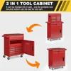 5-Drawer Rolling Tool Chest with Detachable Top Box Lockable Wheels Heavy Duty Metal Cabinet Kit Tools Portable Storage Solution 6