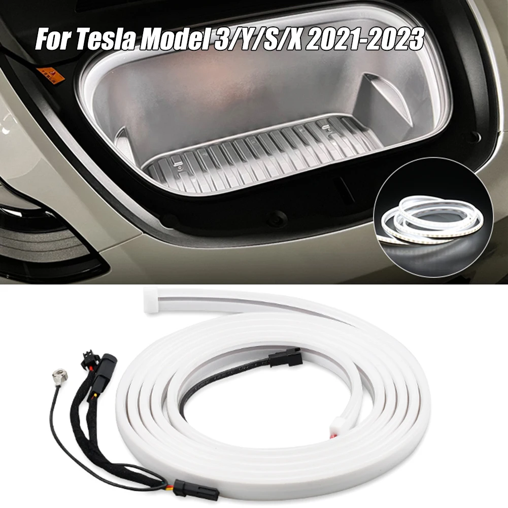

Car Frunk LED Light Strip For Tesla Model 3 Y S X Waterproof Flexible Front Rear Trunk LED Neon Strip Light Car Accessories