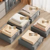 1pcs Creative Bed Sheet Storage Box Clothing Fabric Sheet Organizer Wardrobe Blanket Quilt Cover Non-woven Storage Box 5