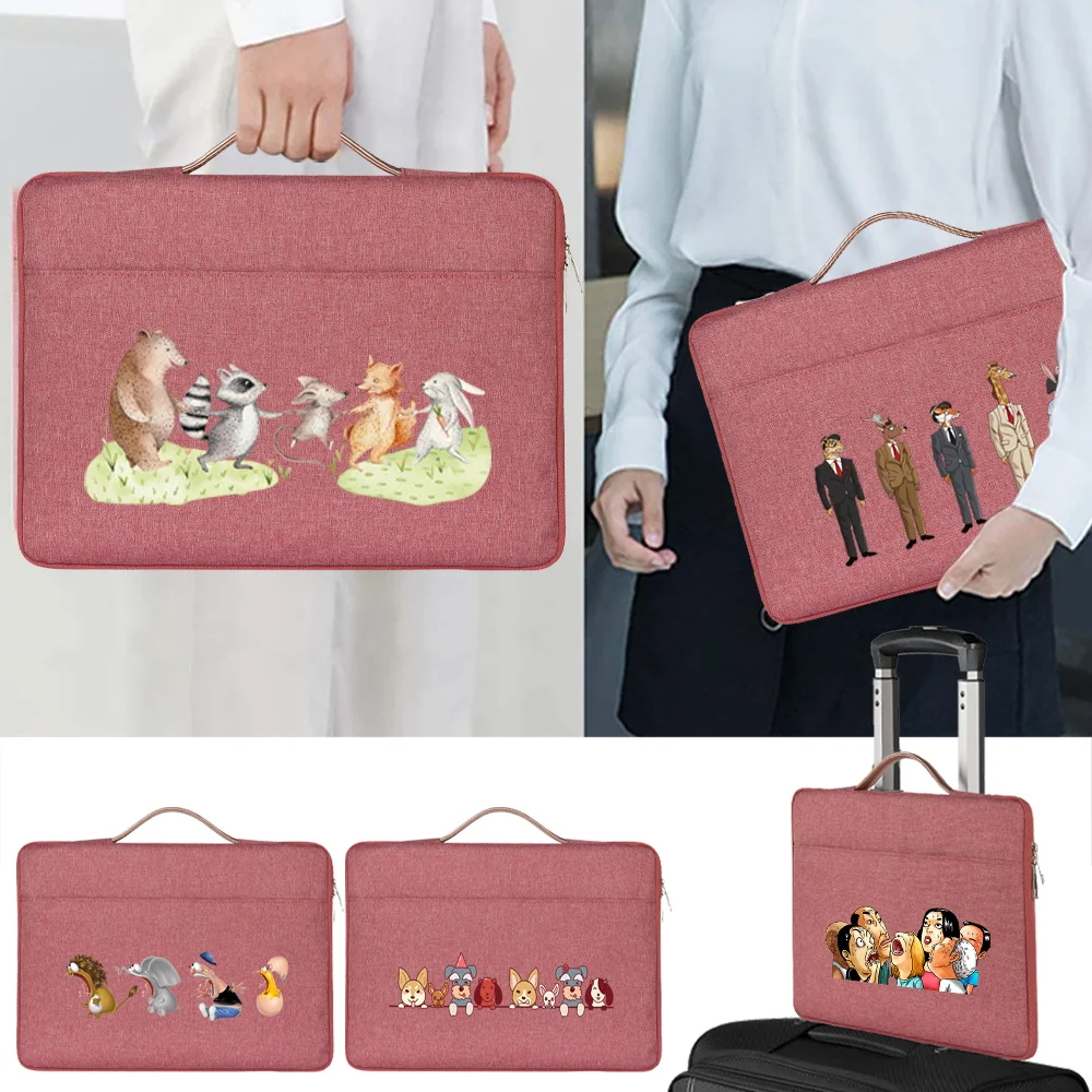 Laptop Bag For Hp Dell Asus Apple Huawei Notebook Computer Bags 10.1 11.6 12 13.3 14 15.6 Inch Cartoon Print Universal Handbag