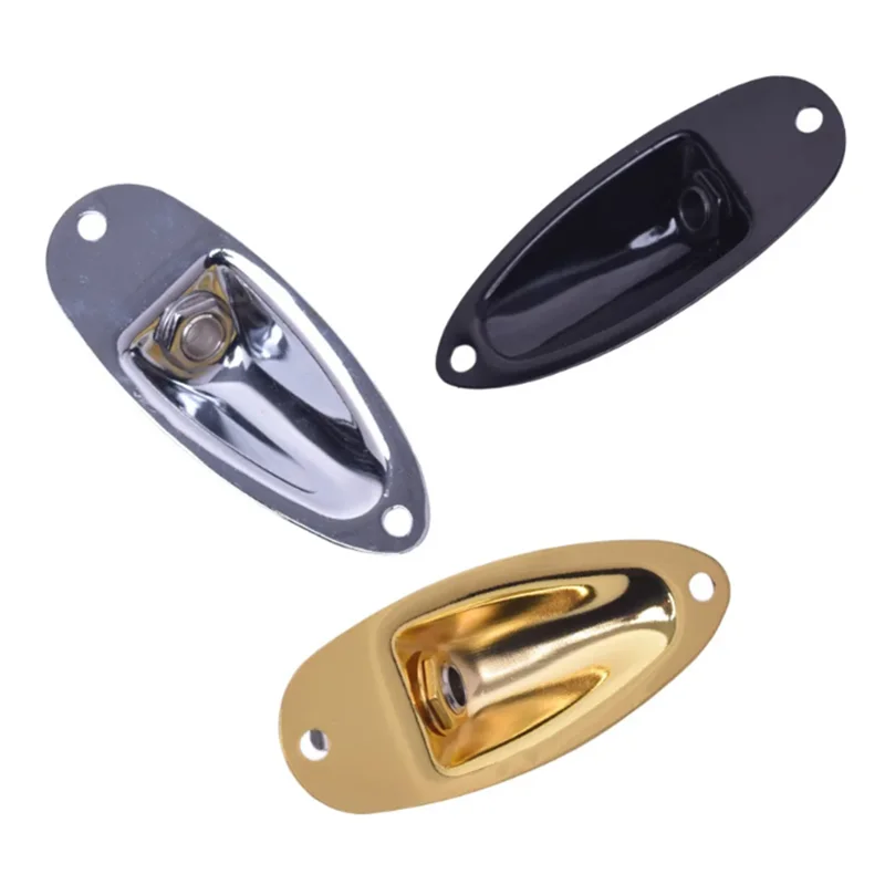 Guitar Jack Socket Electric Guitar Pickups Professional Boat Style 1/4" Guitar Pickup Output Input Chrome Jack Plug Socket For Electric Guitars Guitar Parts