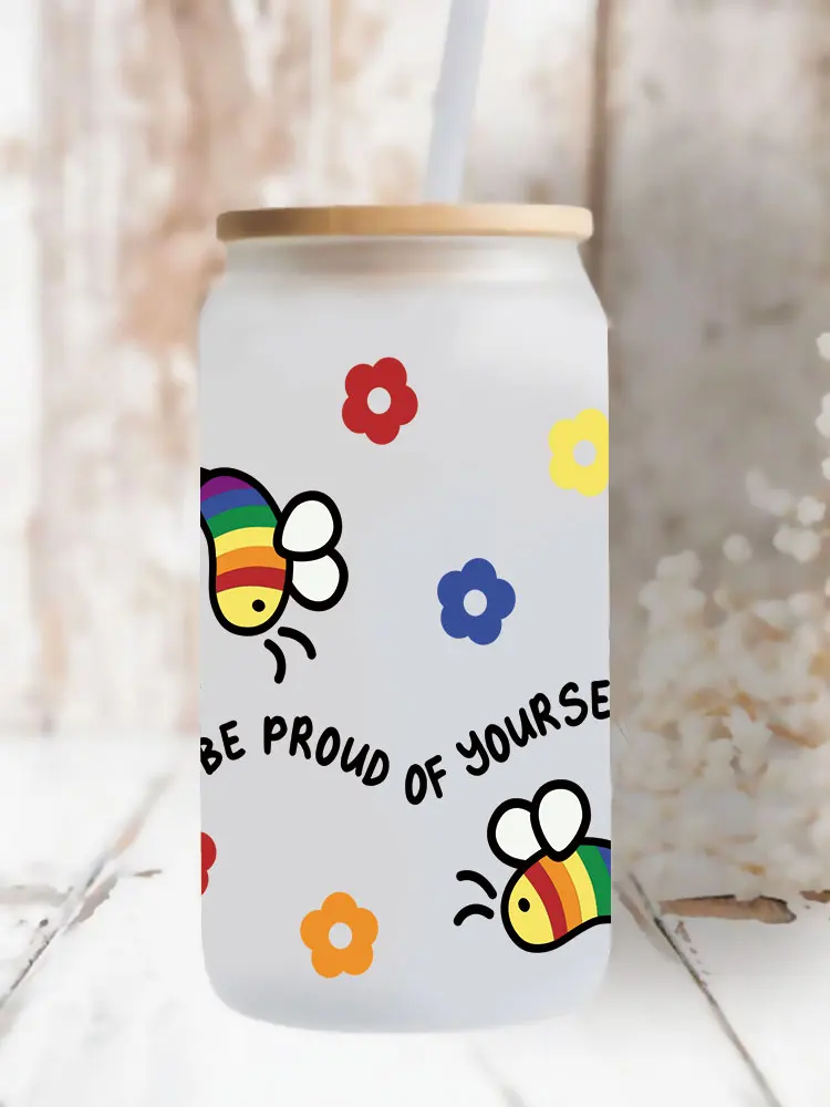 UV DTF Transfer Sticker Pride For The 16oz Libbey Glasses Wraps Bottles Cup Can DIY Waterproof Decals D26892