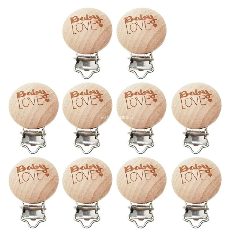 

Зажимы для детской соски, деревянные зажимы для пустышки, деревянная пустышка для крепления к одежде и детские подтяжки, 10 шт./