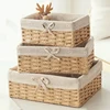 Handmade Storage Baskets Snack Picnic Baskets Handmade Rattan Basket Woven Sundries Organizer Closet Wicker Baskets cesta mimbre 1