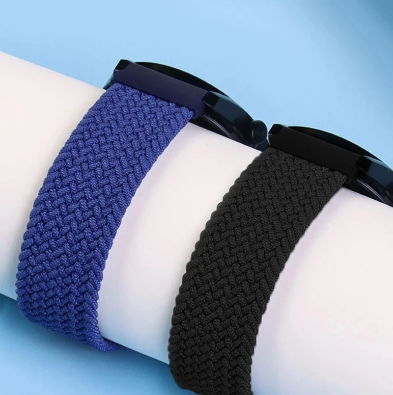 Braided Nylon Solo Loop Strap – 20mm/22mm Adjustable Bracelet Band