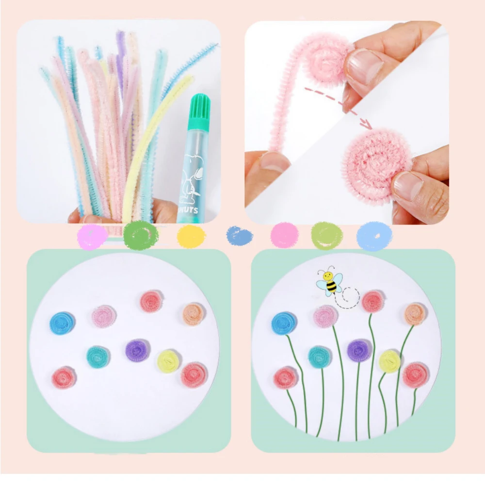 Chenille Pipe Cleaners Craft Supplies Chenille Craft Supplies 300 Pieces 21 Light Colors Pipe Cleaners Craft Supplies Chenille Stem Pipe Cleaners Bulk for Kids Creative DIY Project