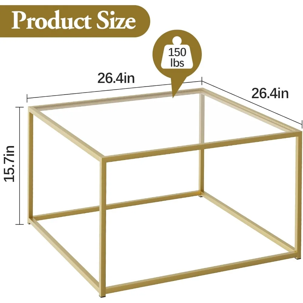 Small Square Coffee Table for Living Room,Simple Modern Center Tables for Small Spaces,Living Room Tea Tables Easy Assembly 2