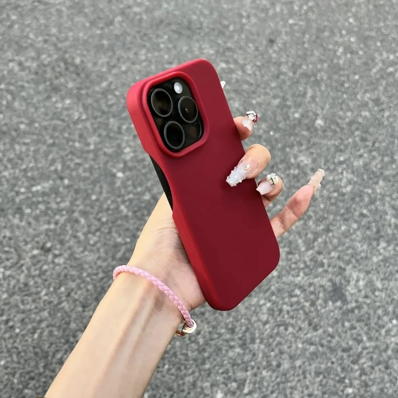 Luxurious Frameless Soft Silicone Cooling Phone Case in Solid Colors