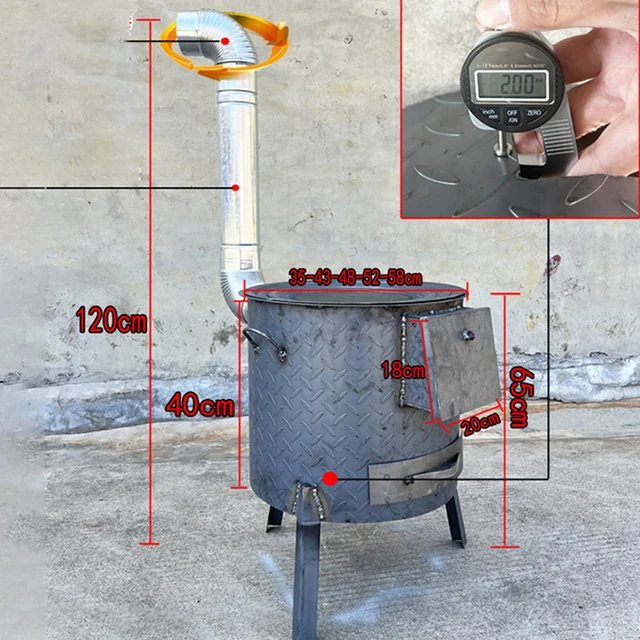 Északi Öntöttvas Chimeneák Kültéri Fűtés Háztartási Tűz Kemence Kreatív Téli Máglya Kemping Kályha - Image 6