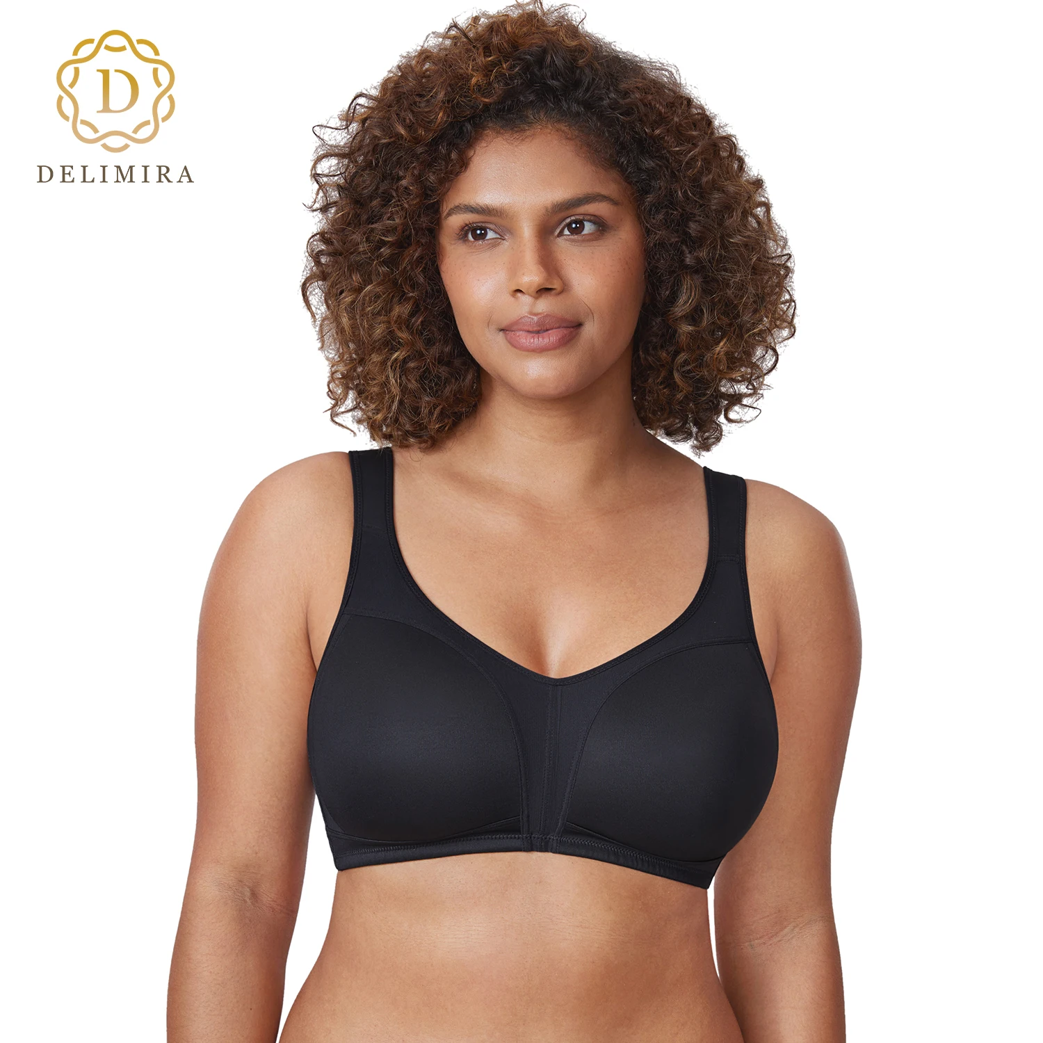 DELIMIRA Women's Minimizer Bras No Underwire Plus Size Full Coverage
