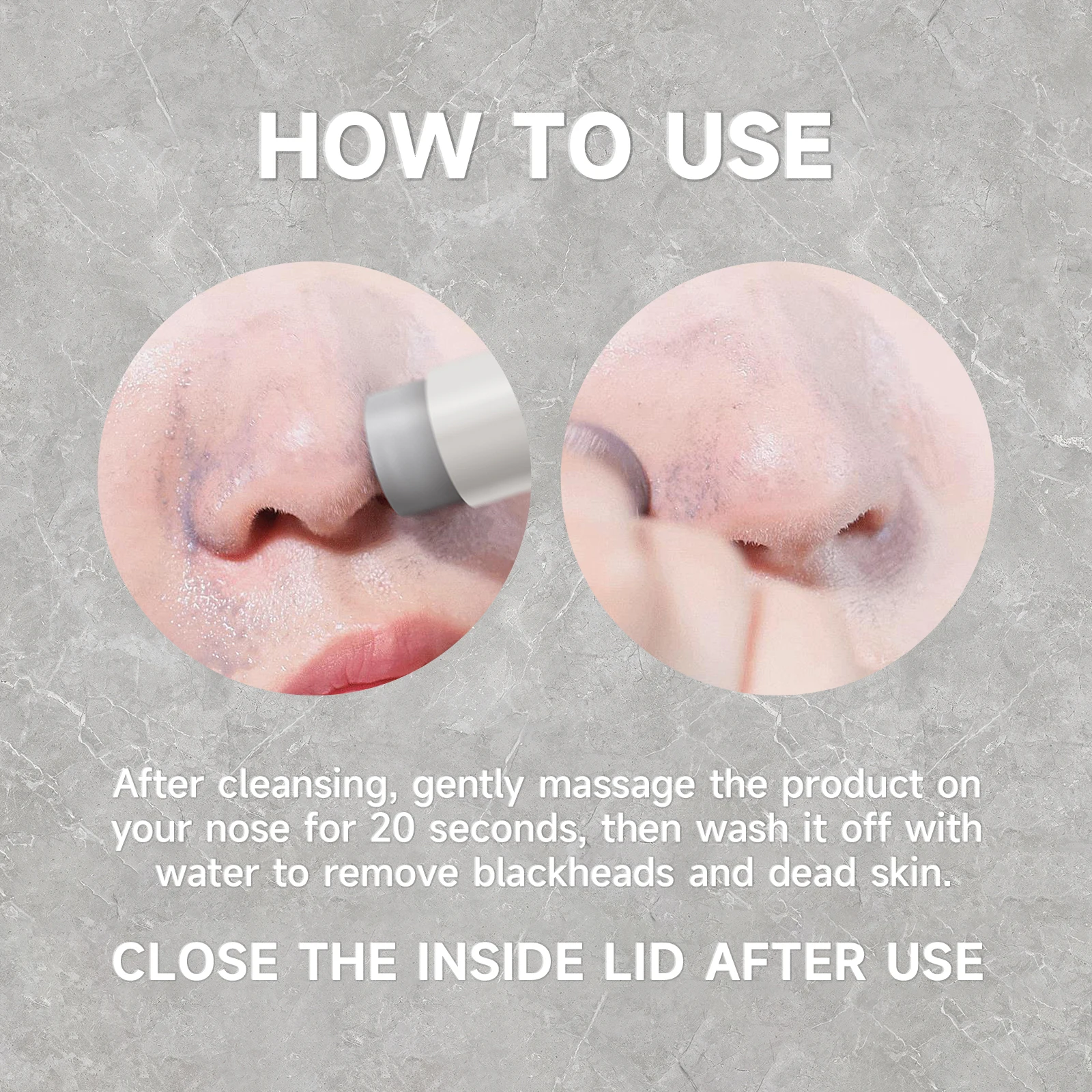 Description Picture 6 of itemNose Blackhead Remover Cream Exfoliates Cleanses Pores Adsorbs Oil Stains Moisturizes Gently Cleanses Face Stick Makeup