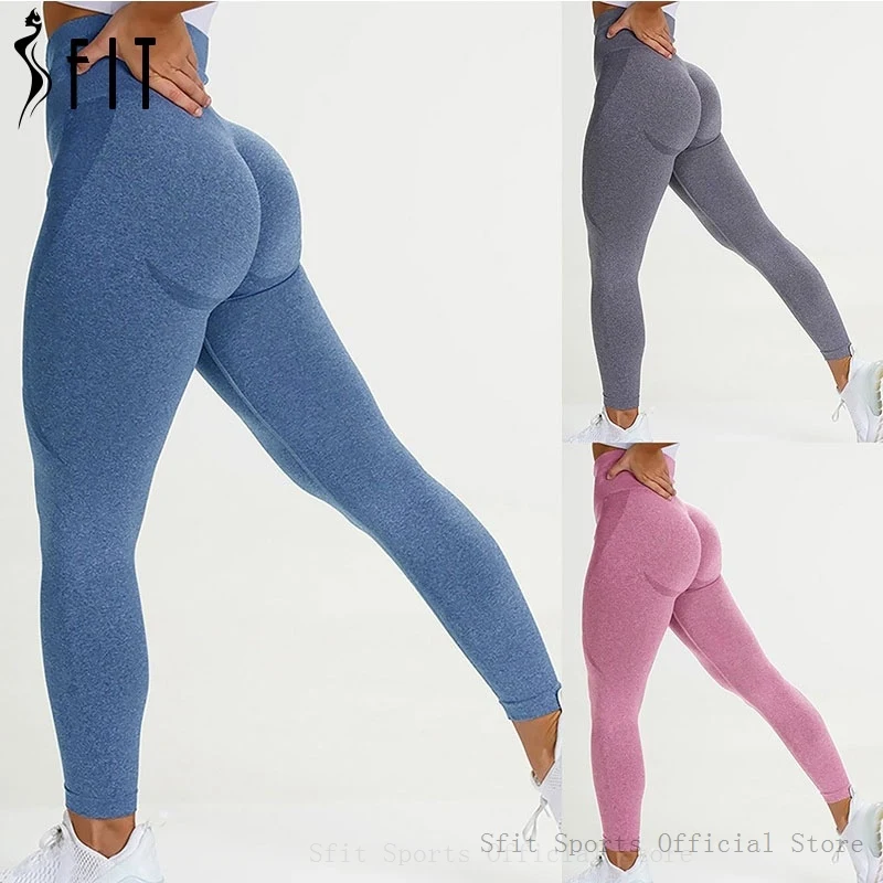 Women Gym Yoga Pants Sports Clothes Stretchy High Waist Athletic Exercise Fitness Leggings Activewear Pants Seamless Leggings