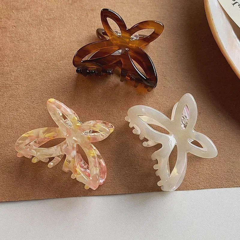 Hair Clips Half Tie Hair Clip Female Back of Head Clip Butterfly Grab Clips New Shark Shattered Hair Clips Advanced Sense 집게핀
