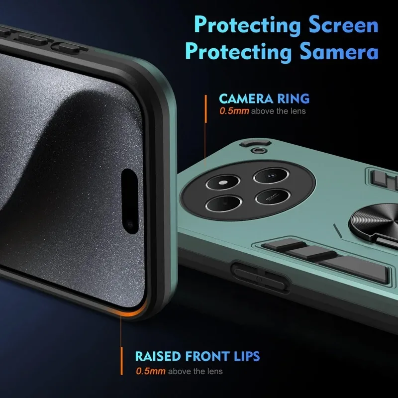 Military Shockproof Armor Case with Ring Stand Holder